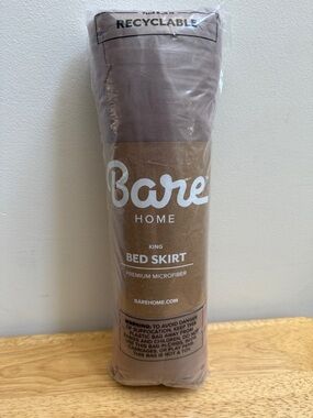 NWT !!  Bare Home ~ King Bed Skirt ~ Taupe Premium Microfiber